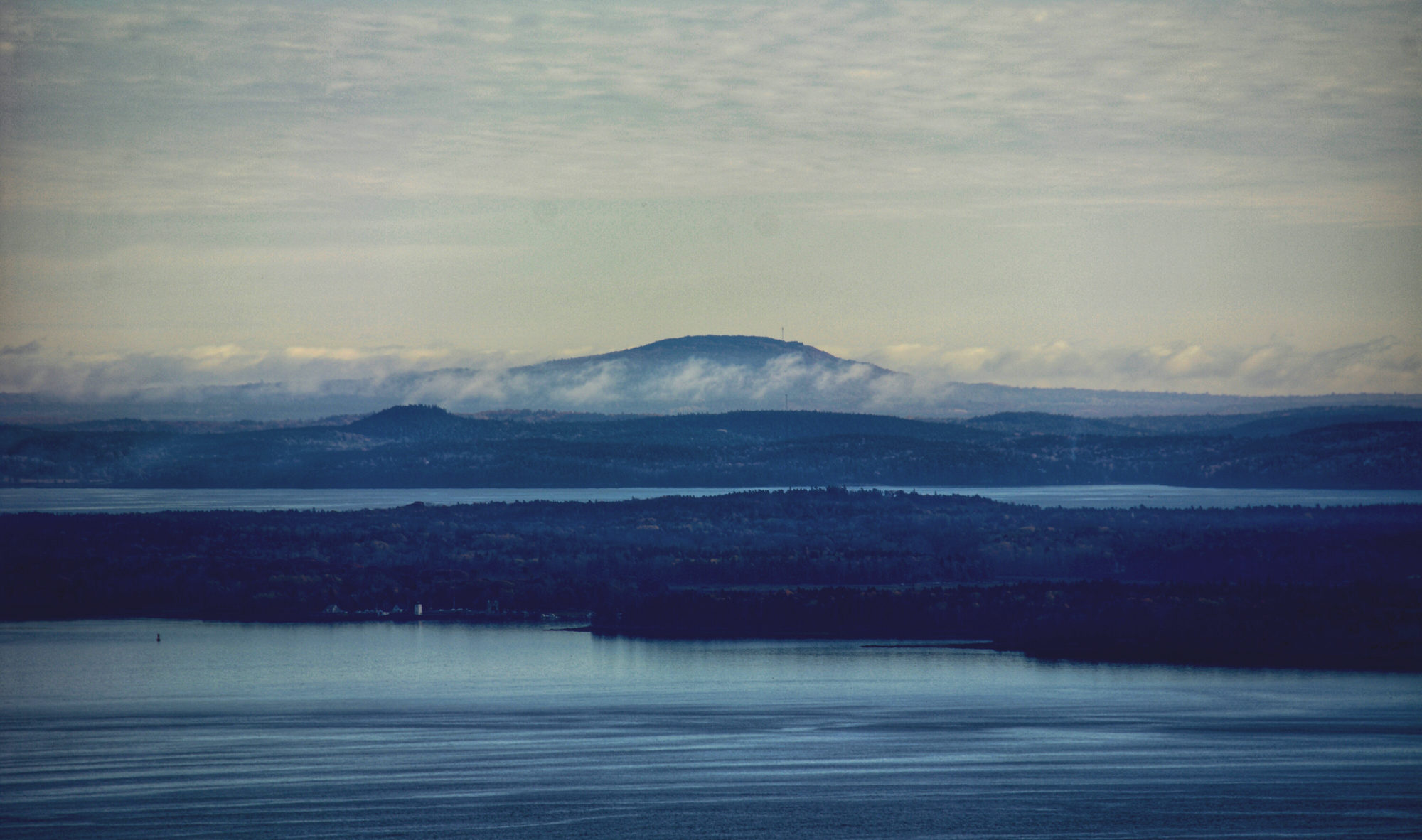 Penobscot Bay and Cadillac Mountain from the Camden Hills, Maine